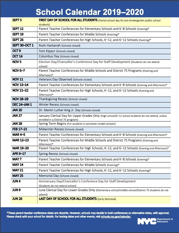 2025 25 Nyc Doe Calendar Keith A Gregory