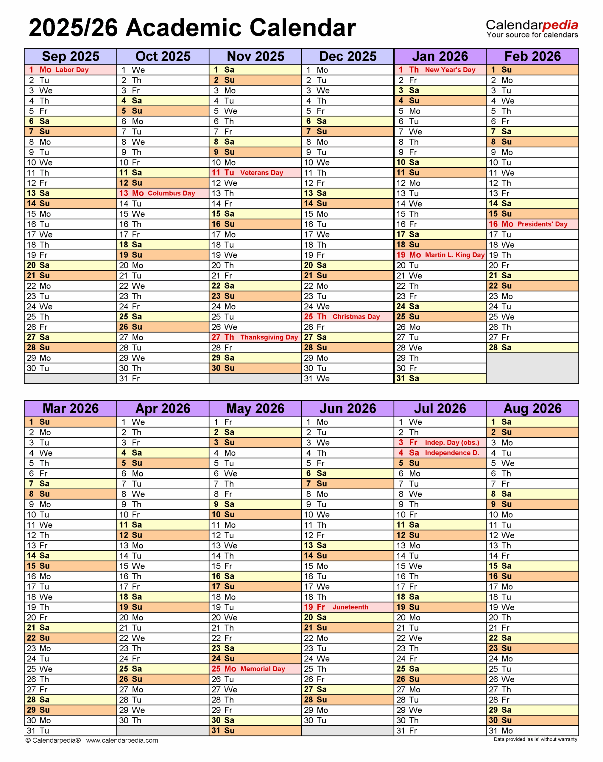 2025 Academic Calendar For Shs 1 Student Diana R Burney