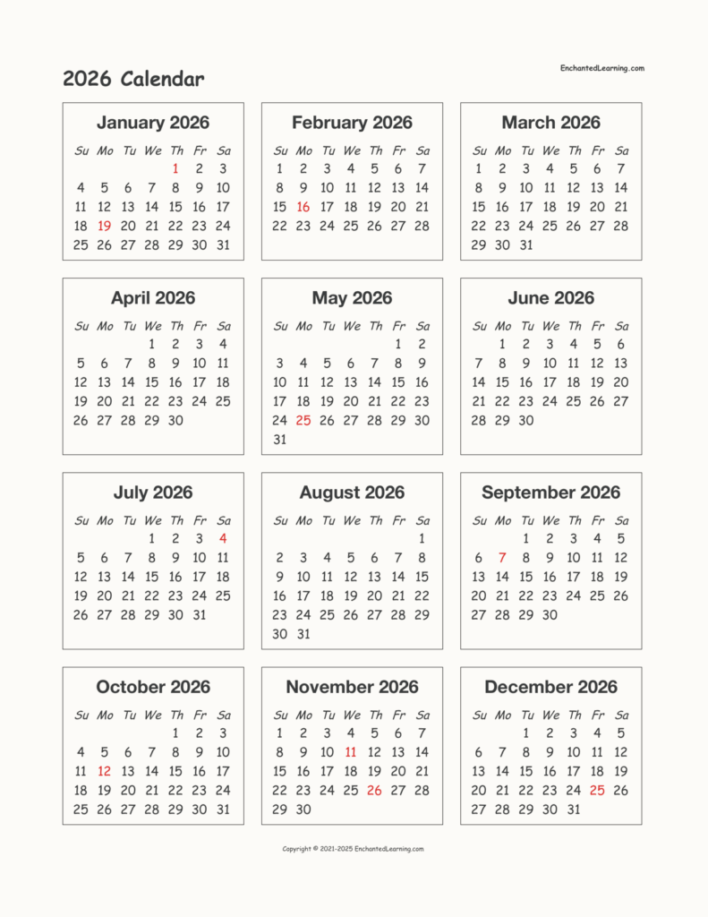 2026 CALENDAR PDF ONE PAGE visual data 4