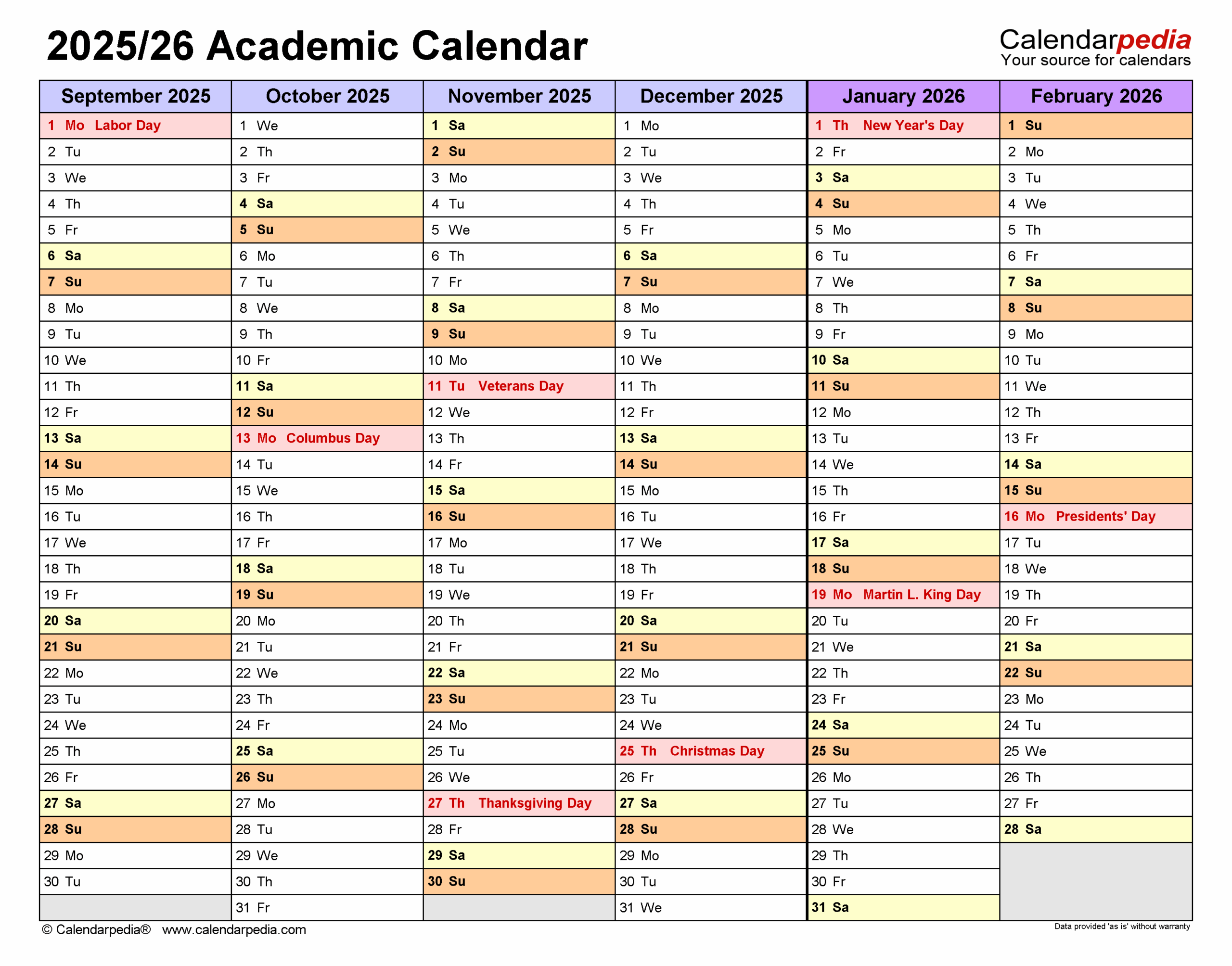 Academic Calendar Template 2025 2025 Fayre Delcine