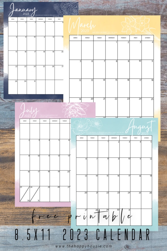 Free Printable 2023 Family Planner Calendar The Happy Housie