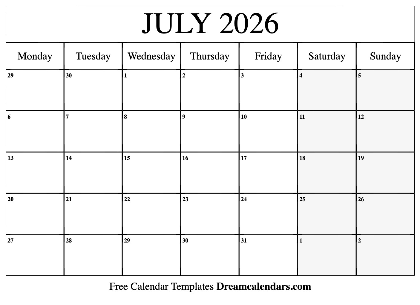 Navigating The Future A Comprehensive Guide To The July 2026 Printable