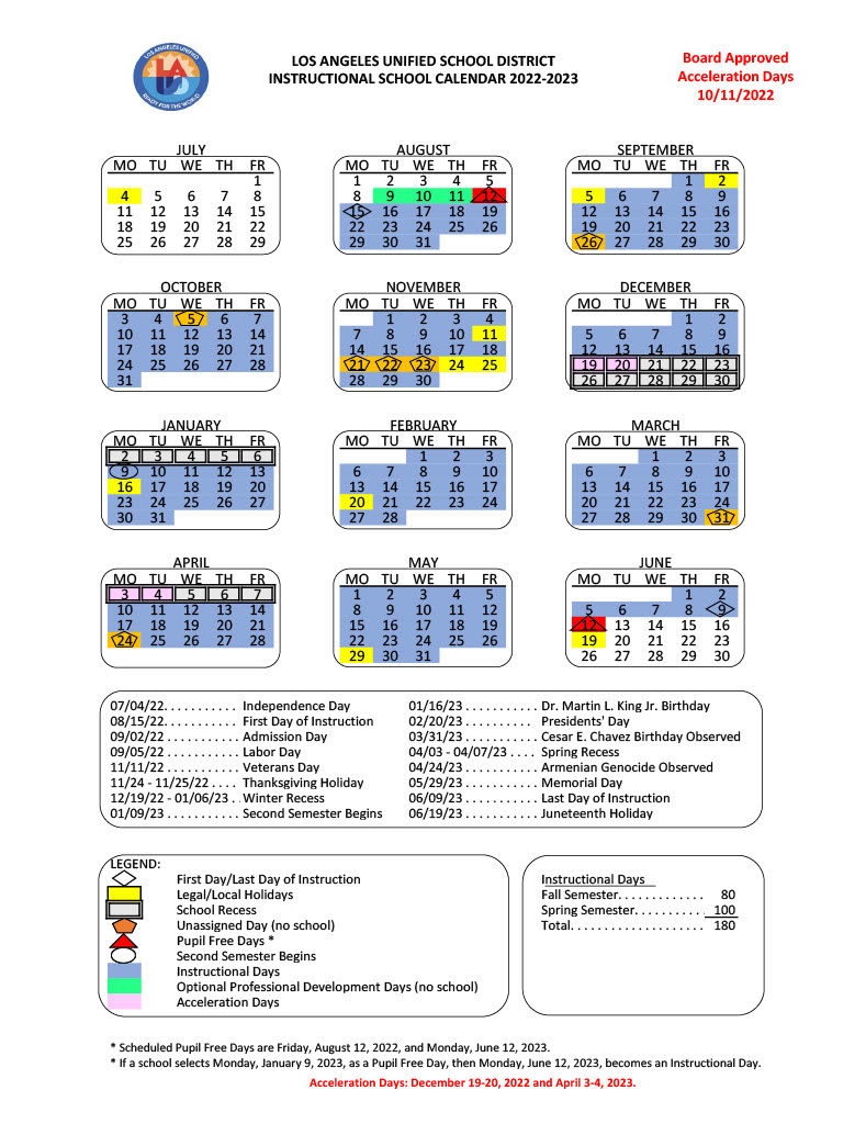 Navigating The LAUSD 2026 2027 School Calendar A Comprehensive Guide