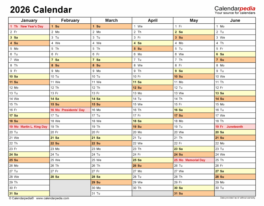 2026 6 Month Calendar Printable - calendar.sorteasport.com