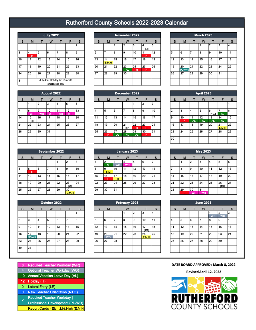 Rutherford County Schools Calendar 2025 2026 Printable Calendar Rutherford County Schools Calendar 2025 2026 Printable Calendar